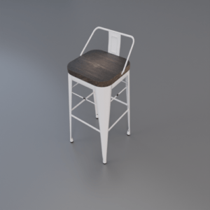 silla tipo bar madera