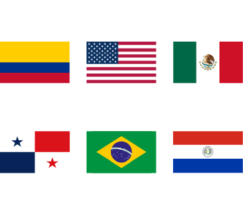 Banderas Colombia USA LATAM